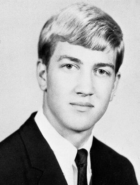 Lynch's high school senior portrait, 1964