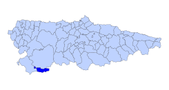 Extensión del concejo en el Principado de Asturias.