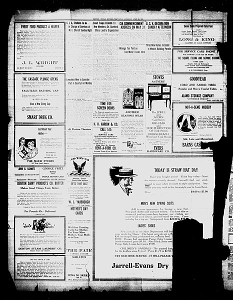 File:Denton Daily Record-Chronicle (Denton, Tex.), Vol. 21, No. 223, Ed. 1 Saturday, April 30, 1921 - DPLA - c660f36a23f0c7ff557d9ad89ba2fd7a (page 8).jpg