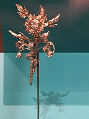 Brooch in the form of a flower branch (with its in case)