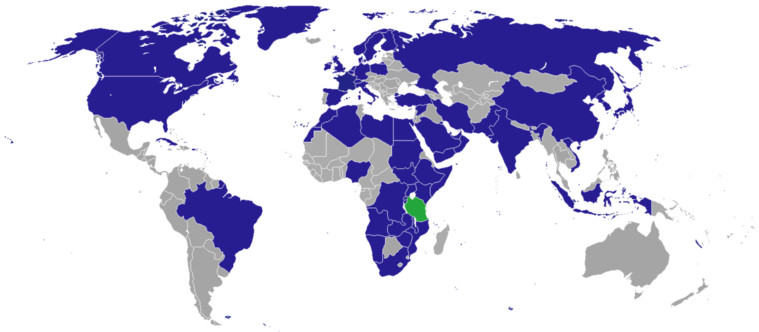 Список дипломатических миссий в Танзании