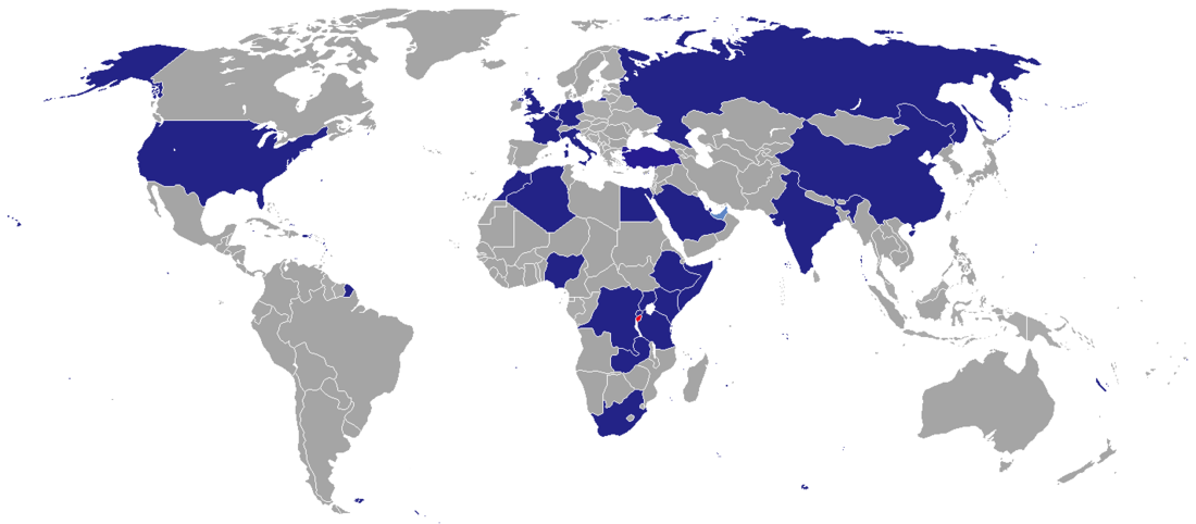 Liste der Auslandsvertretungen Burundis