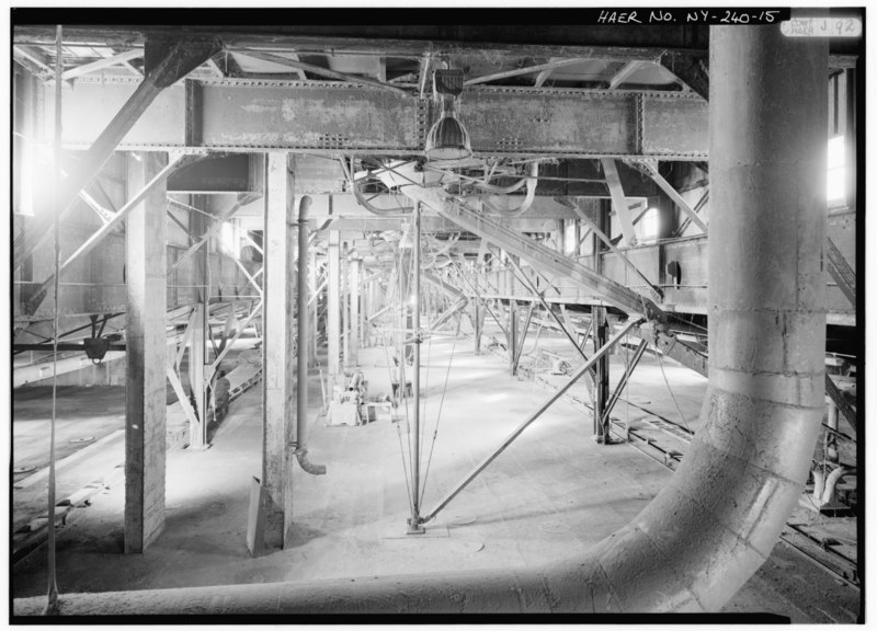 File:Distribution level, looking south at distribution chutes. - Great Northern Elevator, 250 Ganson Street, Buffalo, Erie County, NY HAER NY,15-BUF,32-15.tif