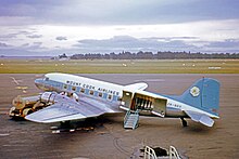 Douglas DC-3 at Christchurch Airport in 1971 Douglas C-47A ZK-BEU Mt Cook Als Christchurch NZ 20.04.71 edited-2.jpg