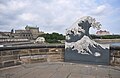 De afbeelding als monument voor de overstroming van Dresden in 2002