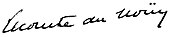 signature de Pierre Lecomte du Noüy