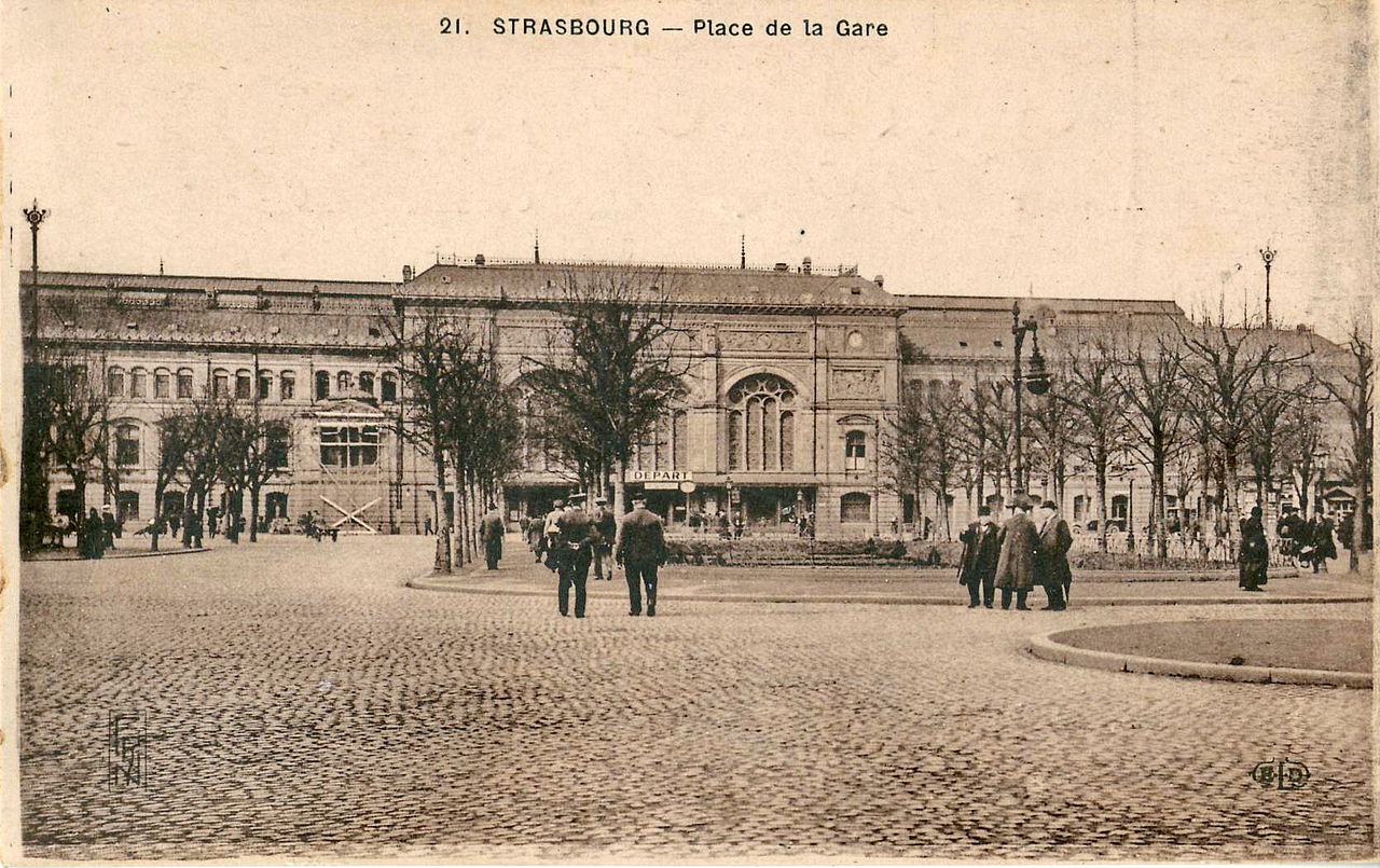 Vue générale de la gare contemporaine, dans les années 1920.