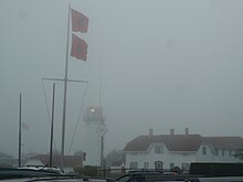 Chatham, Massachusetts Lighthouse during Earl on September 3 Earl in Chatham.JPG