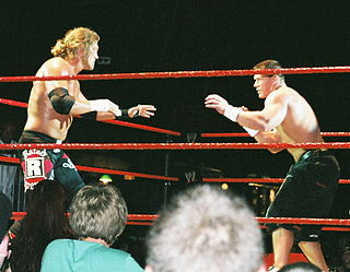 <span class="mw-page-title-main">Feud (professional wrestling)</span> Staged rivalry between wrestlers in professional wrestling