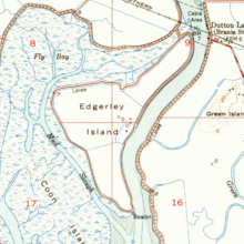 Edgerly Island as it appears on a 1951 USGS topographic map.