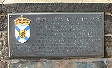 Memorial plaque to Sir William Alexander, on the Castle Esplanade Edinburgh Castle Nova Scotia.JPG