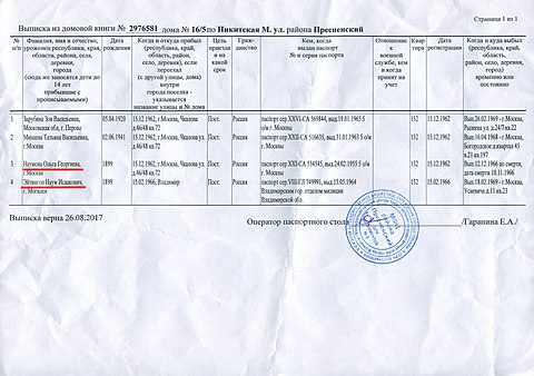 Мос ру заказать выписку из домовой