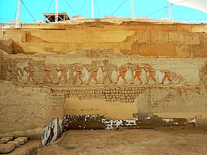 Huaca Cao Viejo'daki mahkumların frizi