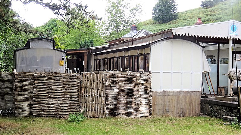 File:Erwood station's old carriages, Mid Wales Line, Powys, Wales.jpg