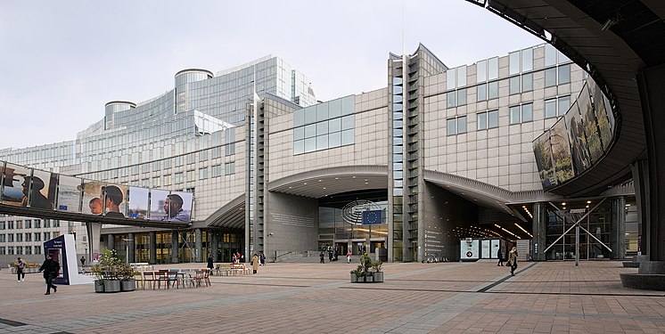 European Parliament, Altiero Spinelli building seen from the Agora Simone Veil