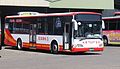 台灣首次引進日野HINO HS8JRVL-UTF低底盤公車，圖中為桃園客運車輛，由台灣固亞車體產製造。
