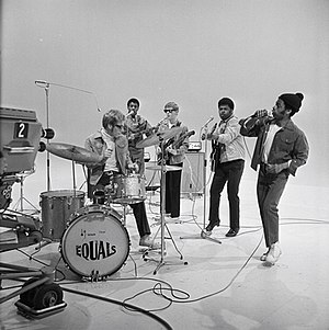 The Equals performing on the Dutch TV programme Fenklup on 27 May 1967 Fanclub1967TheEquals.jpg