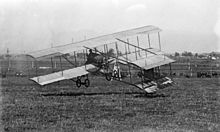 Louis Paulhan in a Farman III at the 1910 Los Angeles International Air Meet at Dominguez Field Farman III.jpg