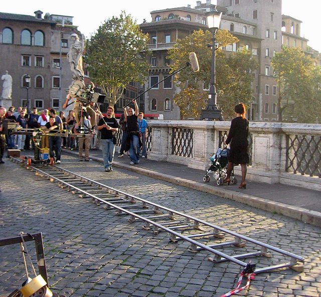 Primary filming in Rome on 25 October 2006. In this scene, a mother throws her baby from a bridge in a fit of aberration brought on by the return of t