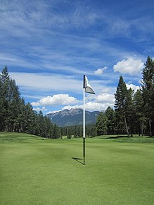 A flag-stick Flag at Spur Valley Golf Course - panoramio.jpg