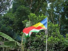 Flying flag of Seychelles Flag of Seychelles.jpg