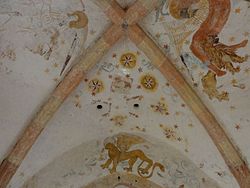 Fresques "Tétramorphe" dans la tour-chœur