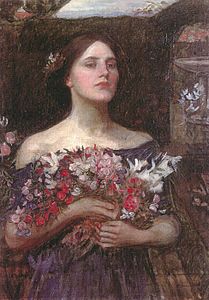 Adună-ți trandafirii sau Ofelia (studiu) circa 1908