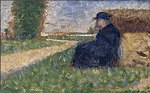 Georges Seurat - Figure massive dans un paysage a Barbizon PC 27.jpg