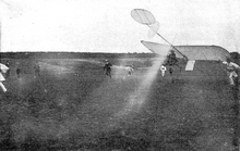 Aurel Vlaicu glider in flight, June–July 1909