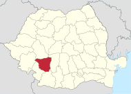 Pozicija Gorja na karti Rumunjske