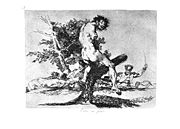 No. 37 of a set of 80 aquatint prints created by Goya in the 1810s depicting the horrors of war
