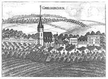 Grieskirchen nach einem Stich von Georg Matthäus Vischer von 1674