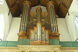 Orgel in de Grote Kerk in Den Haag, 1971