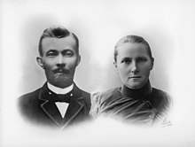 Foto Gustav Lund dan istrinya, Hansine Lund