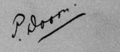 Handtekening Petrus Doorn (1874-1928)