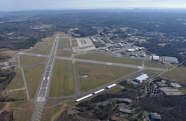 2015 aerial view of Hanscom Field