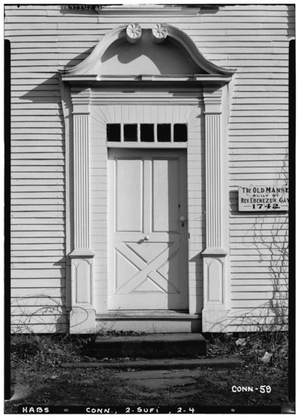 File:Historic American Buildings Survey Everett H. Keeler, Photographer February 17, 1938 ENTRANCE DETAIL - Reverend Ebenezer Gay Manse, Route 75, Suffield, Hartford County, CT HABS CONN,2-SUFI,2-4.tif