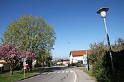 Čeština: Hlincohorská ulice v Rudolfově, okres České Budějovice, Jihočeský kraj. English: Hlincohorská street in Rudolfov, České Budějovice District, South Bohemian Region, Czechia.