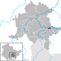 Läget för kommunen Hohenwarte i Landkreis Saalfeld-Rudolstadt