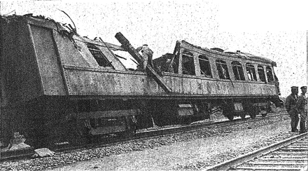 Wreck of Zhang Zuolin's saloon coach