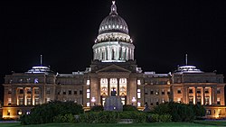 Idaho Capitol Building at Night