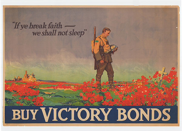 Aspects of the poem were used in propaganda, such as this Canadian war bonds poster