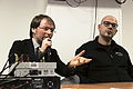 Italiano: Sergio Badino e Diego Cajelli durante l'incontro "Amys presenta: Il linguaggio del Fumetto", svoltosi a Rapallo il 3 gennaio 2015.
