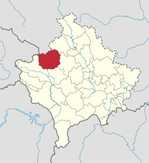 Lage der Gemeinde Istog im Kosovo (anklickbare Karte)
