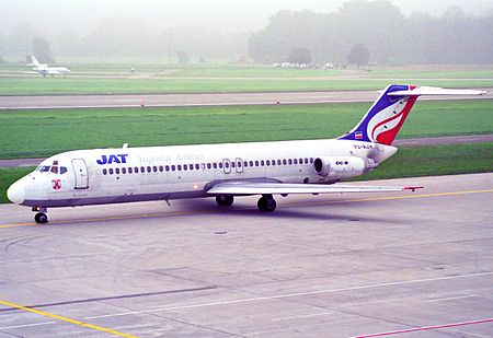 JAT Yugoslav Airlines DC-9-32; YU-AJH@ZRH;28.09.1997 (6470790637).jpg