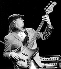 Jaco Pastorius (1951-1987) was an influential American jazz bassist, composer and big band leader. He is best known for his work with Weather Report from 1976 to 1981, as well as work with artists including Joni Mitchell, Pat Metheny, and his own solo projects. Jaco Pastorius 1982.jpg