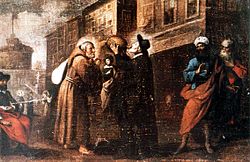 Жак Стелла. «Встреча Филиппа Нери и Феликса из Канталиче» (1622)