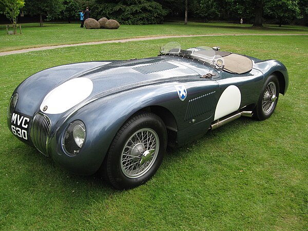 The race was won by a Jaguar C-Type, similar to that pictured above