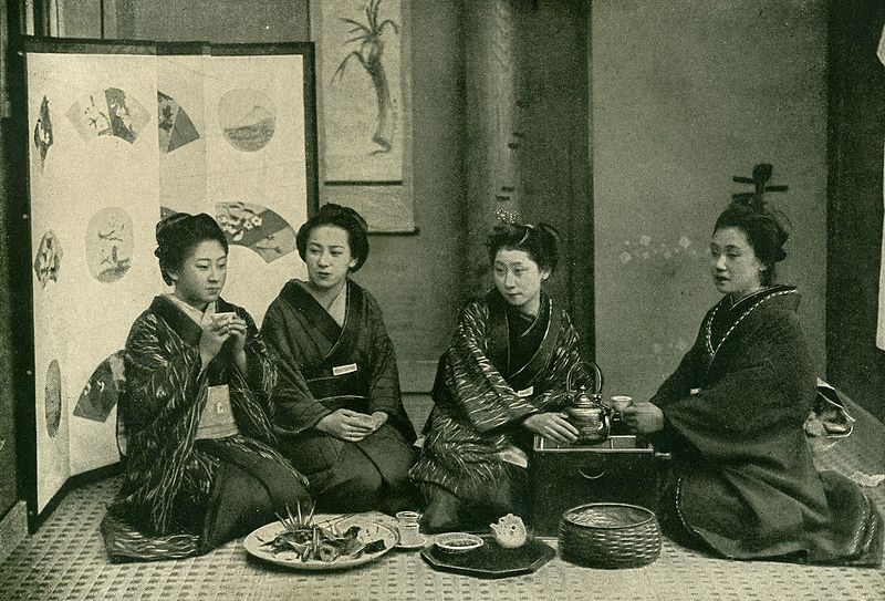 File:Japanese over a cup of tea. Before 1902.jpg