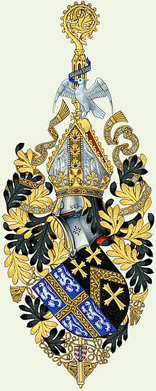 John Fordham's personal arms are impaled with those of his bishopric John Fordham personal arms are impaled with those of his bishopric.jpg